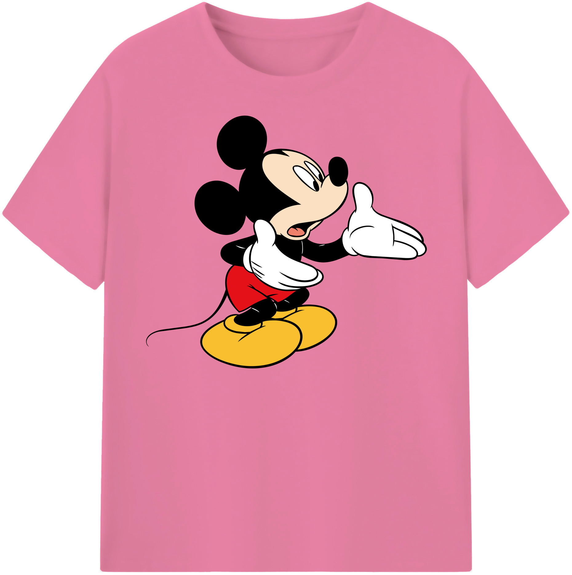 （画像用） ミッキーマウス Mickey Mouse 綿100％半袖Tシャツ（フロントプリント）